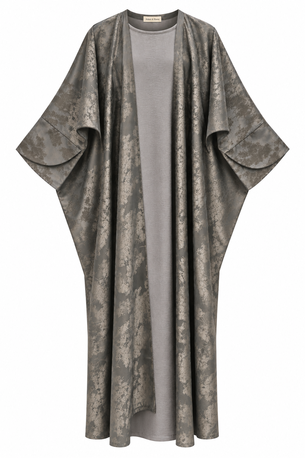2 Piece Butterfly Abaya Jacquard