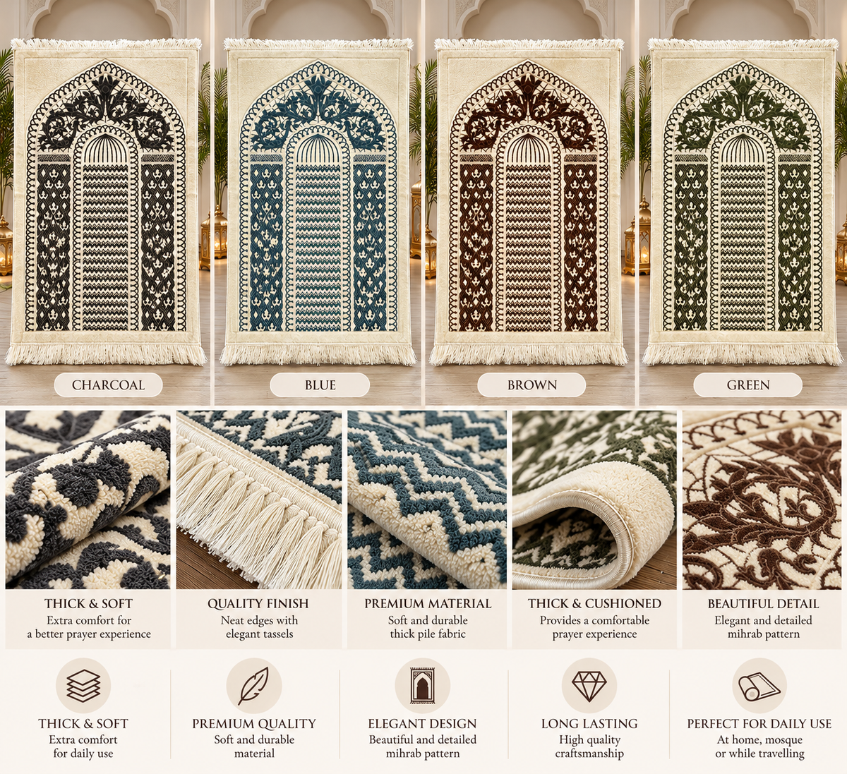 Prayer Mat Premium Soft Quality