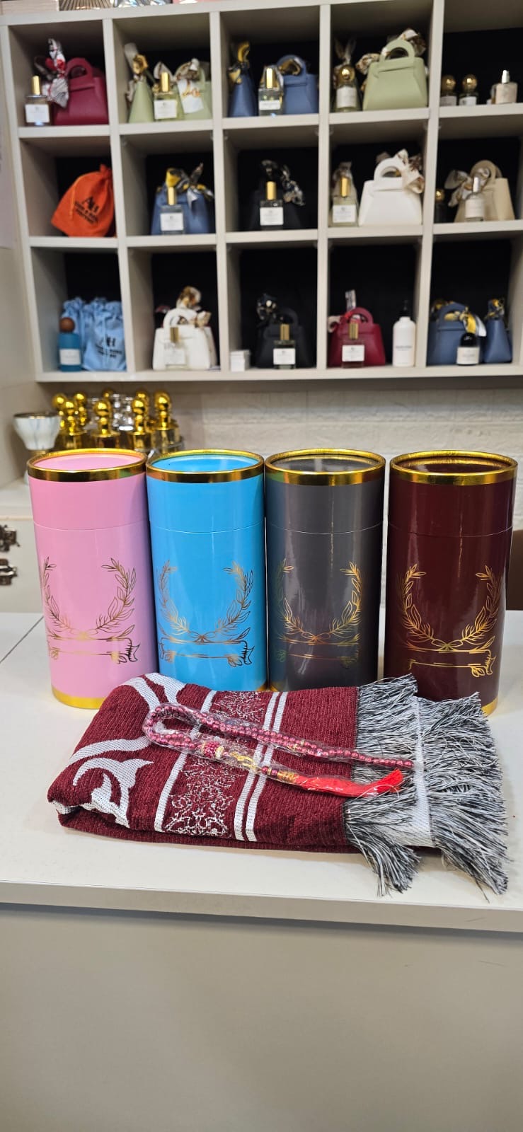 Tasbeeh Bead counter & Prayer Mat Gift Set