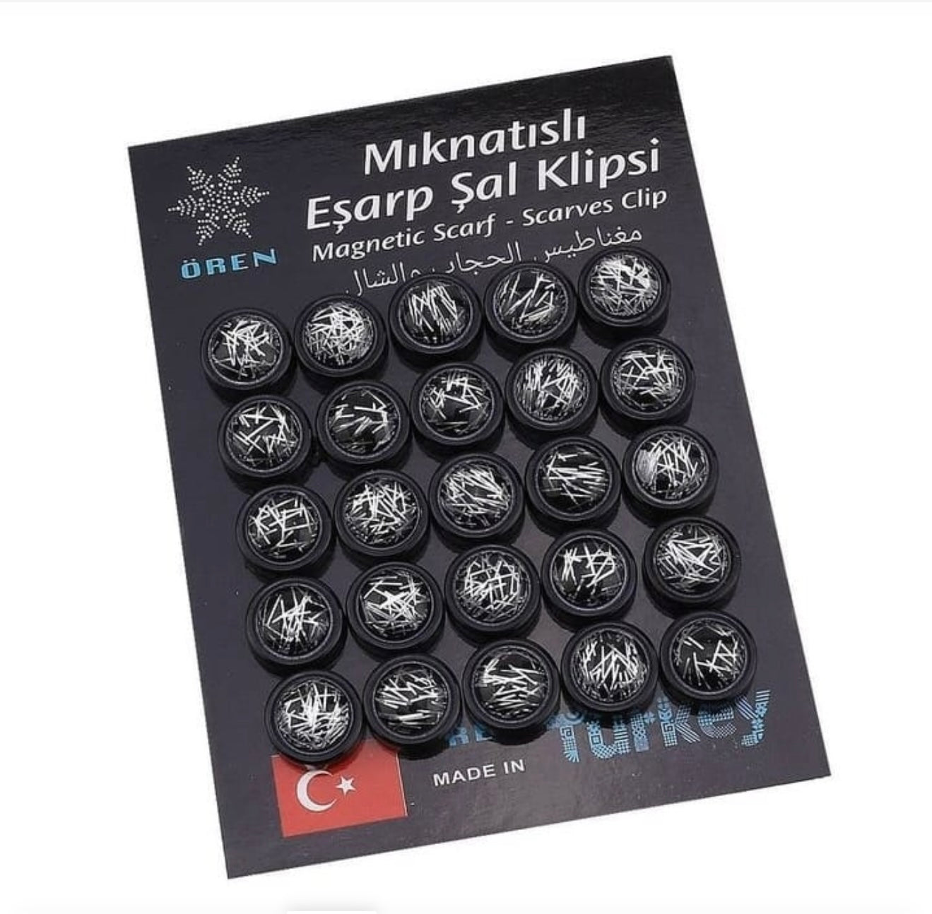 Hijab Magnets (Black Printed)