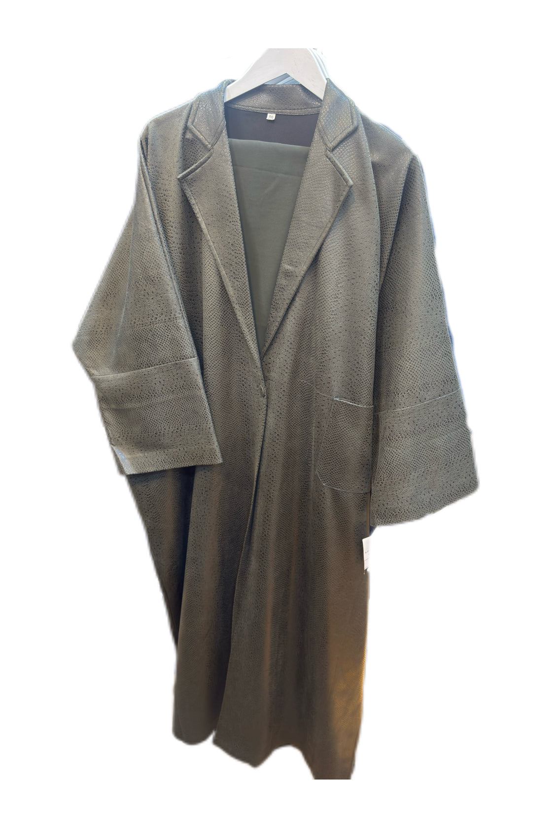 Faux snakeskin overcoat (Dark Green)