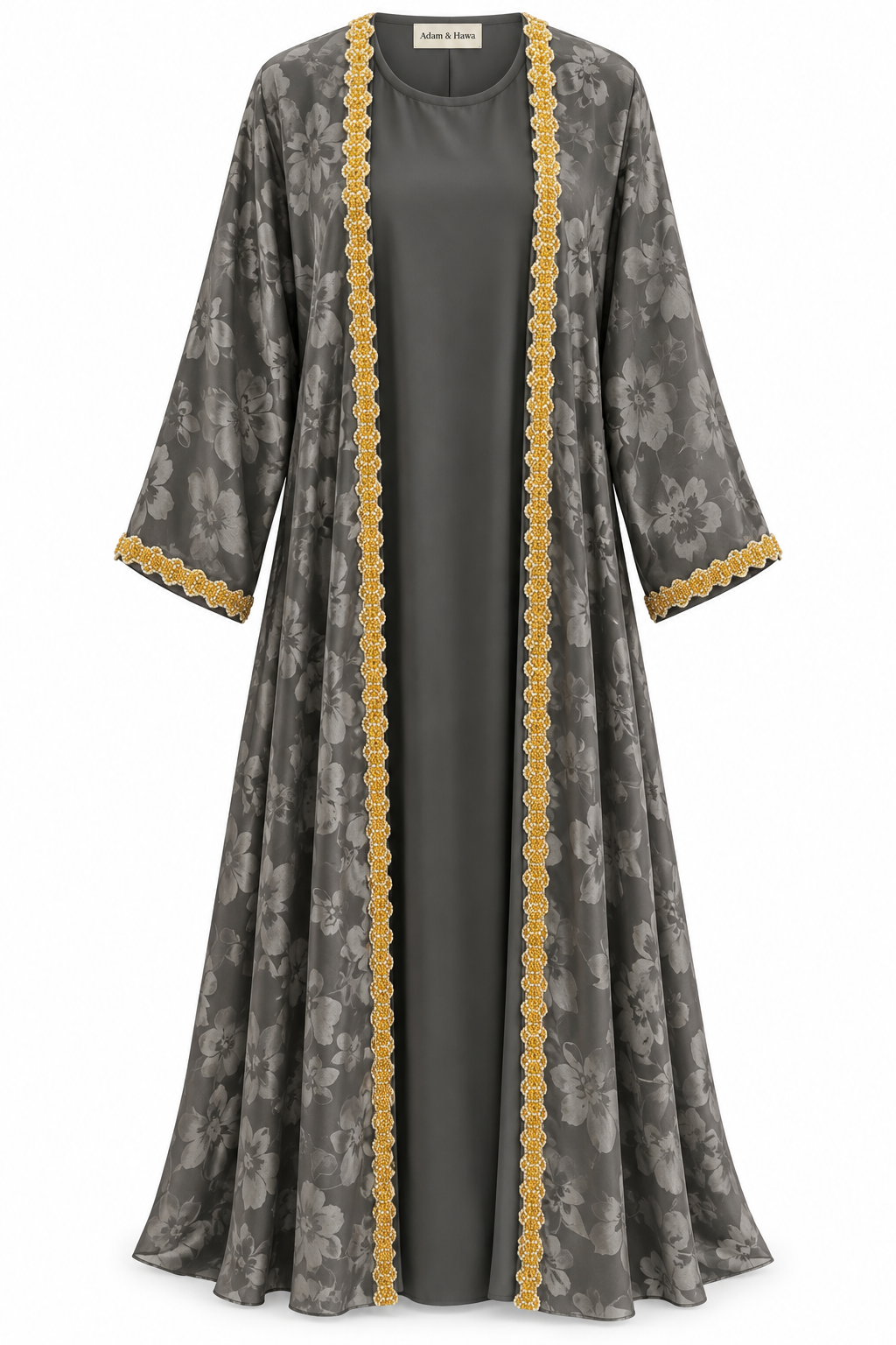 Floral Embellished Abaya Set