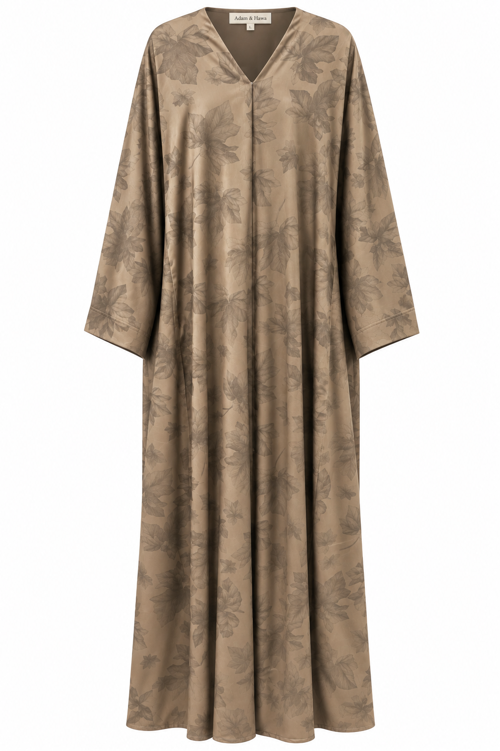 Abaya botanical leaf print