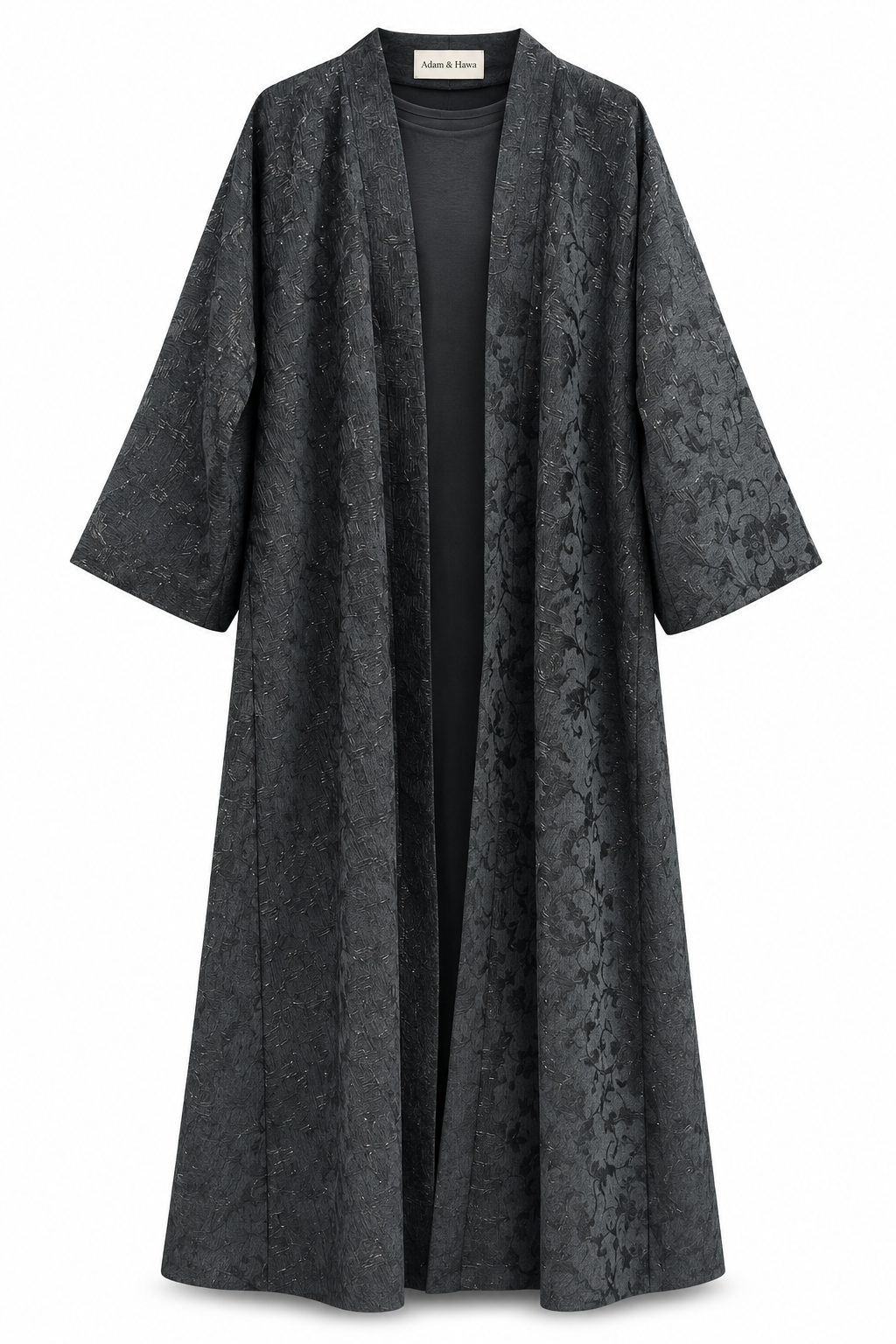 Abaya Charcoal Jacquard