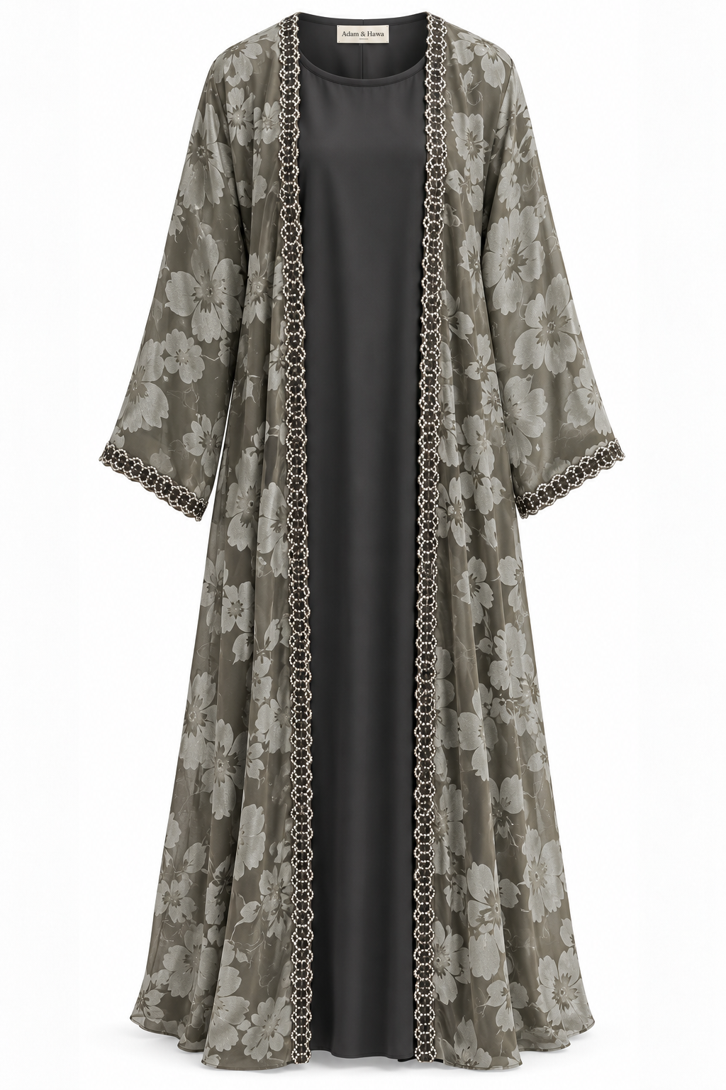 Floral Embellished Abaya Set