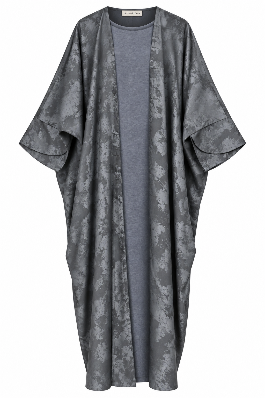 2 Piece Butterfly Abaya Jacquard