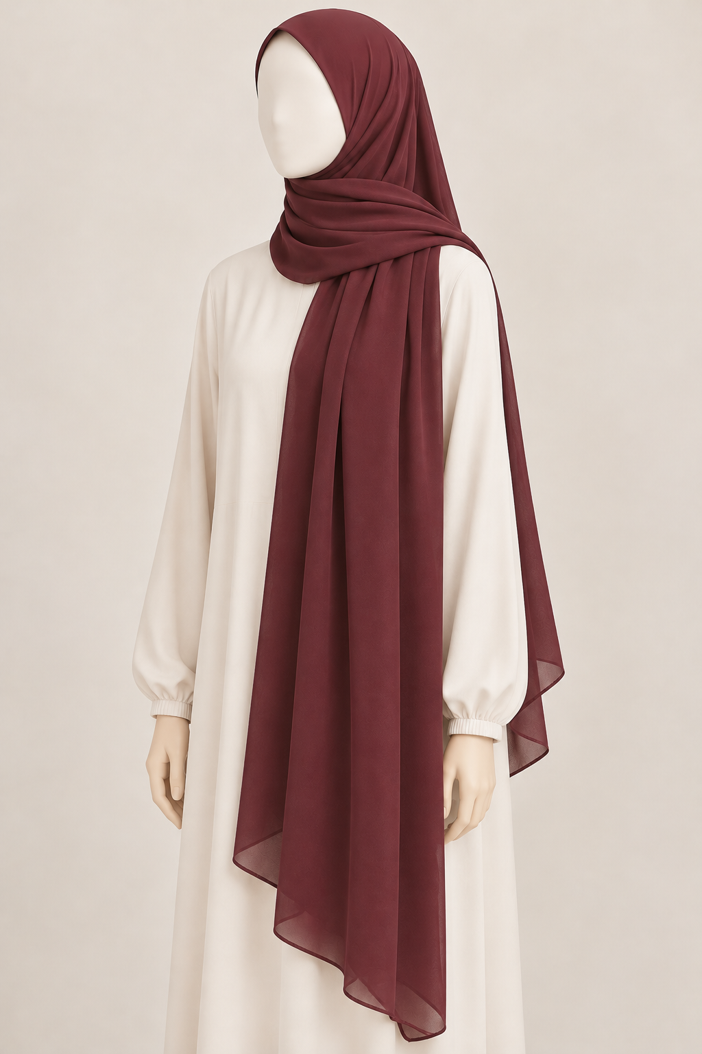 Maxi chiffon Hijab for extra coverage XL