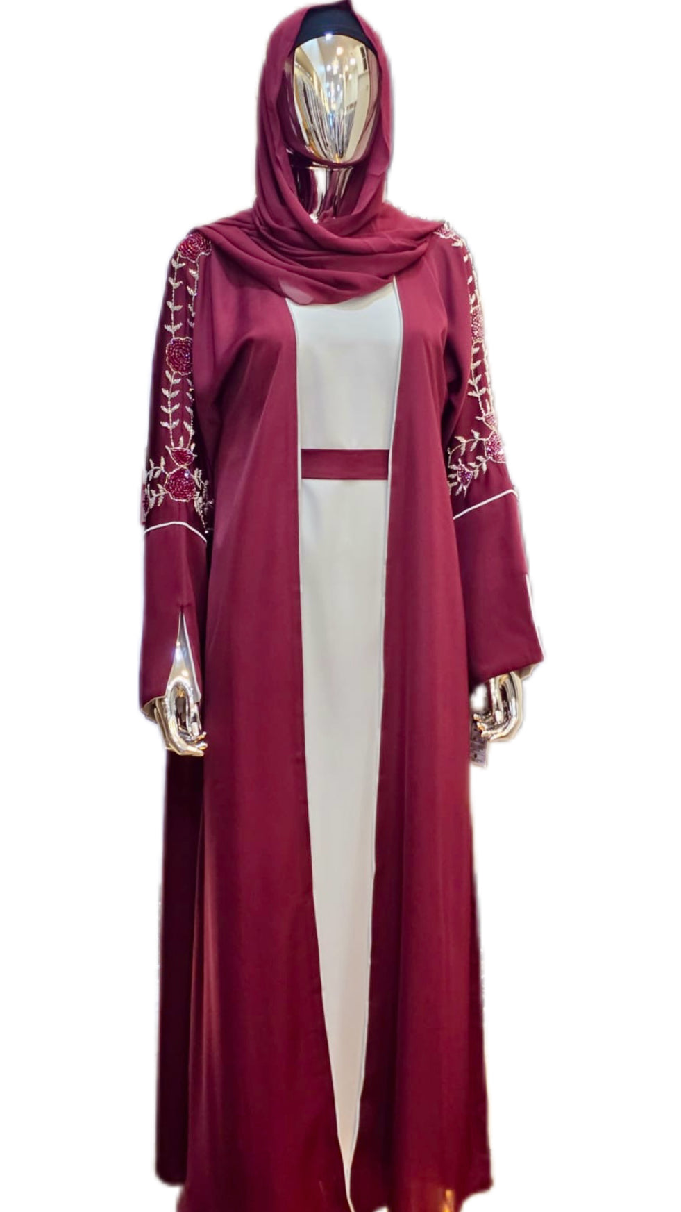 Emira rose Abaya (Red)