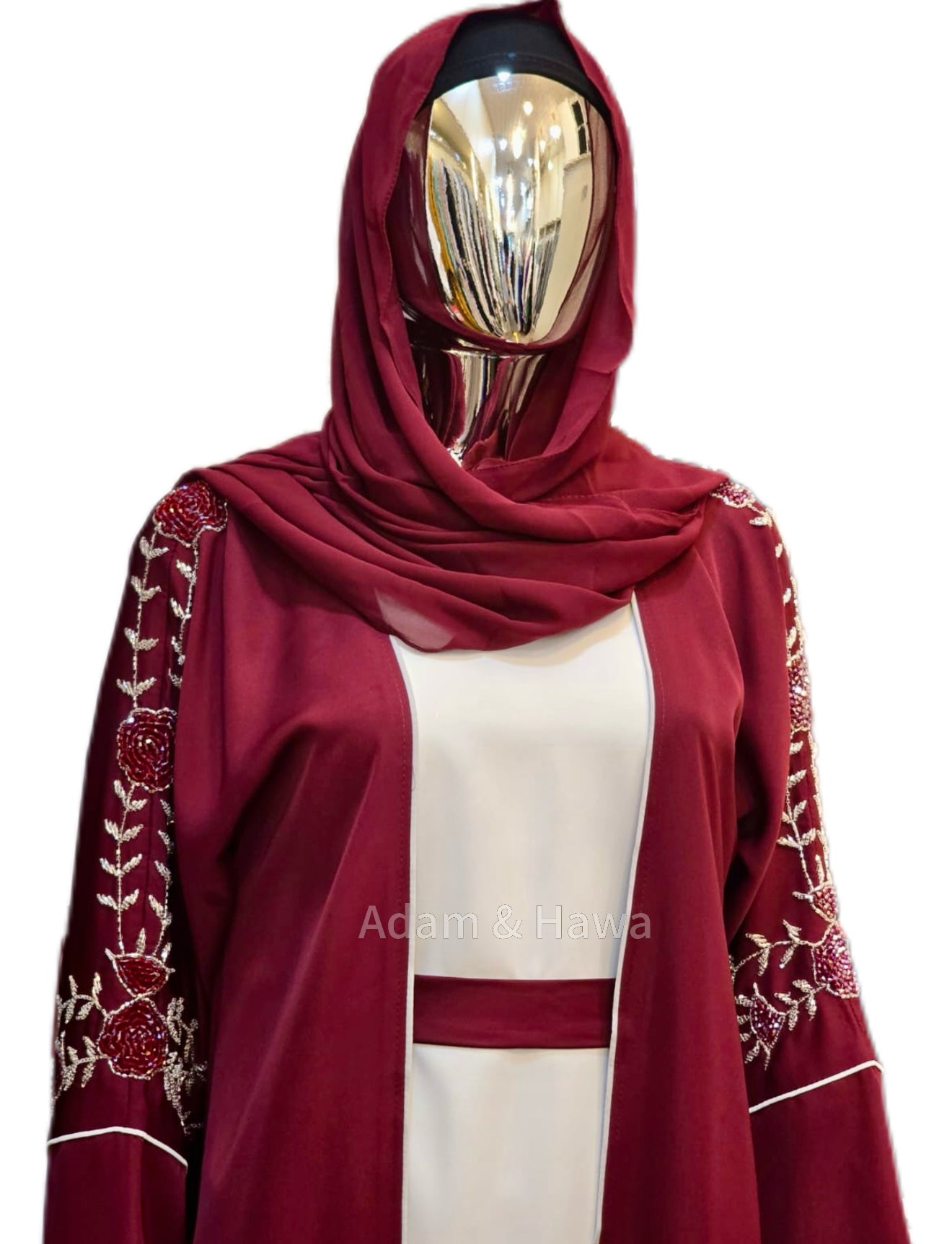 Emira rose Abaya (Red)