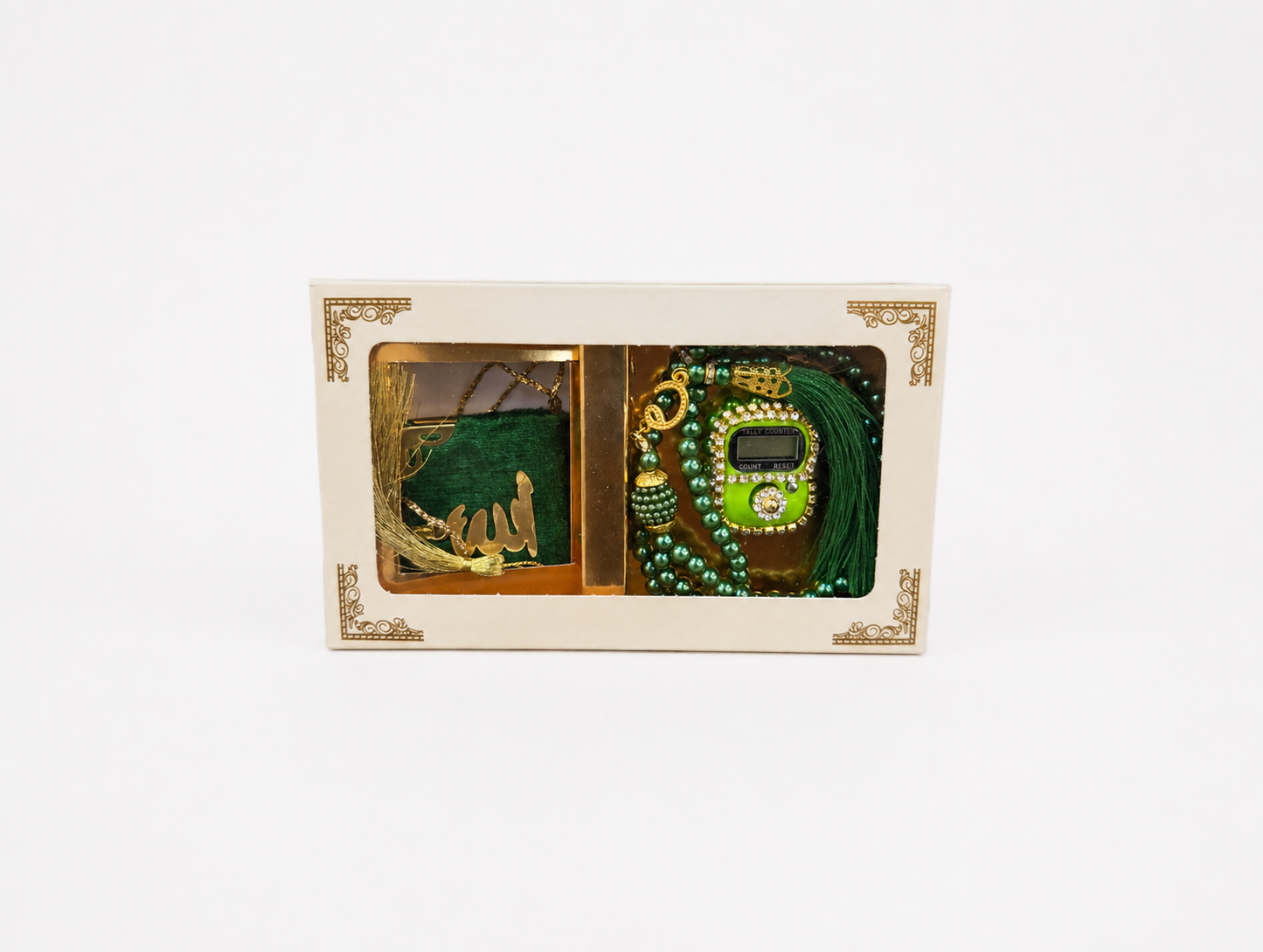 Tasbih & Quran Boxed Gift (Green)