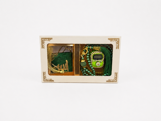 Tasbih & Quran Boxed Gift (Green)