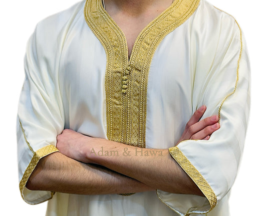 Casual Moroccan Thobe (Striped)