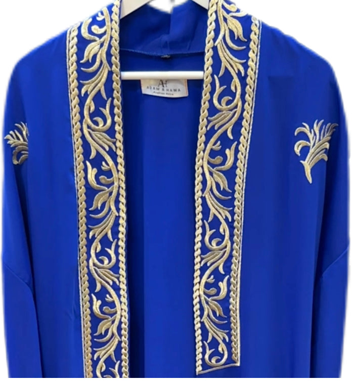 Embroidered Modest Jacket (Royal Blue)