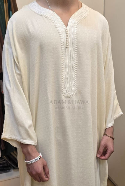Premium Linen Collection - Traditional Moroccan Thobe