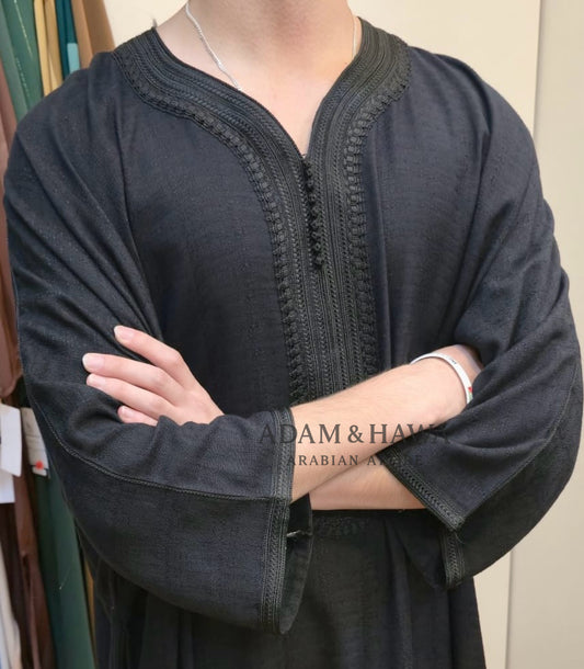 Premium Linen Collection - Traditional Moroccan Thobe