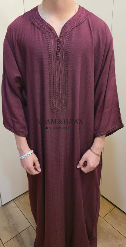 Premium Linen Collection - Traditional Moroccan Thobe
