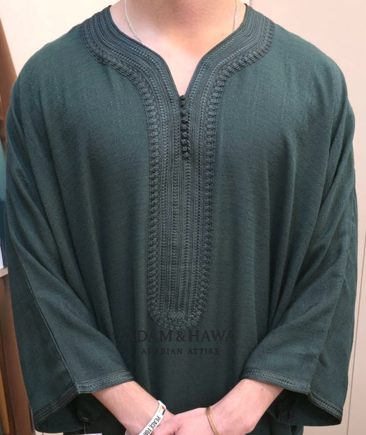Premium Linen Collection - Traditional Moroccan Thobe