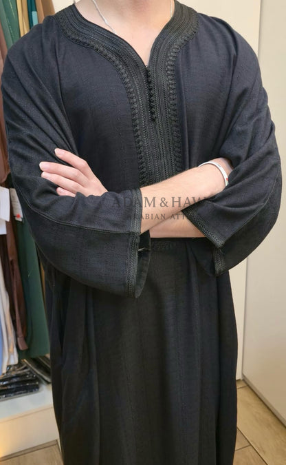 Premium Linen Collection - Traditional Moroccan Thobe