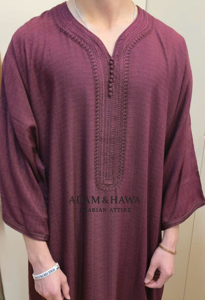 Premium Linen Collection - Traditional Moroccan Thobe
